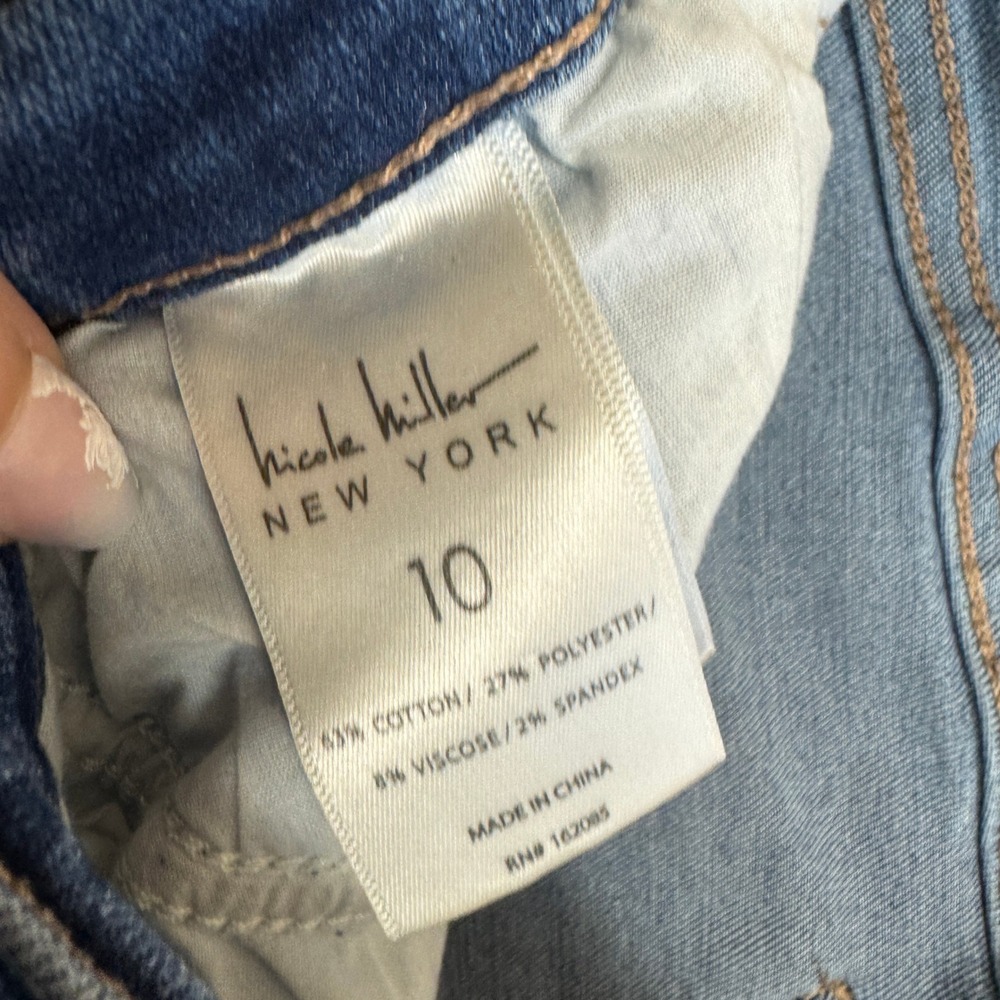 Nicole Miller Jeans Womens Size‎ 10 Blue Soho High Rise Ankle Skinny Distressed - Picture 5 of 8
